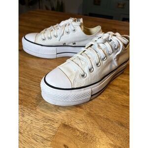 CONVERSE Chuck Taylor All Star Lift Platform Low-Top White Classic Sneakers 6